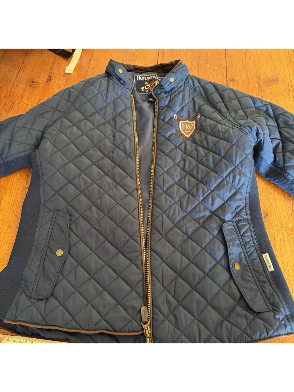 Horseware Heritage Polo 1985 Blue Quilted Jacket Equestrian Women’s Large